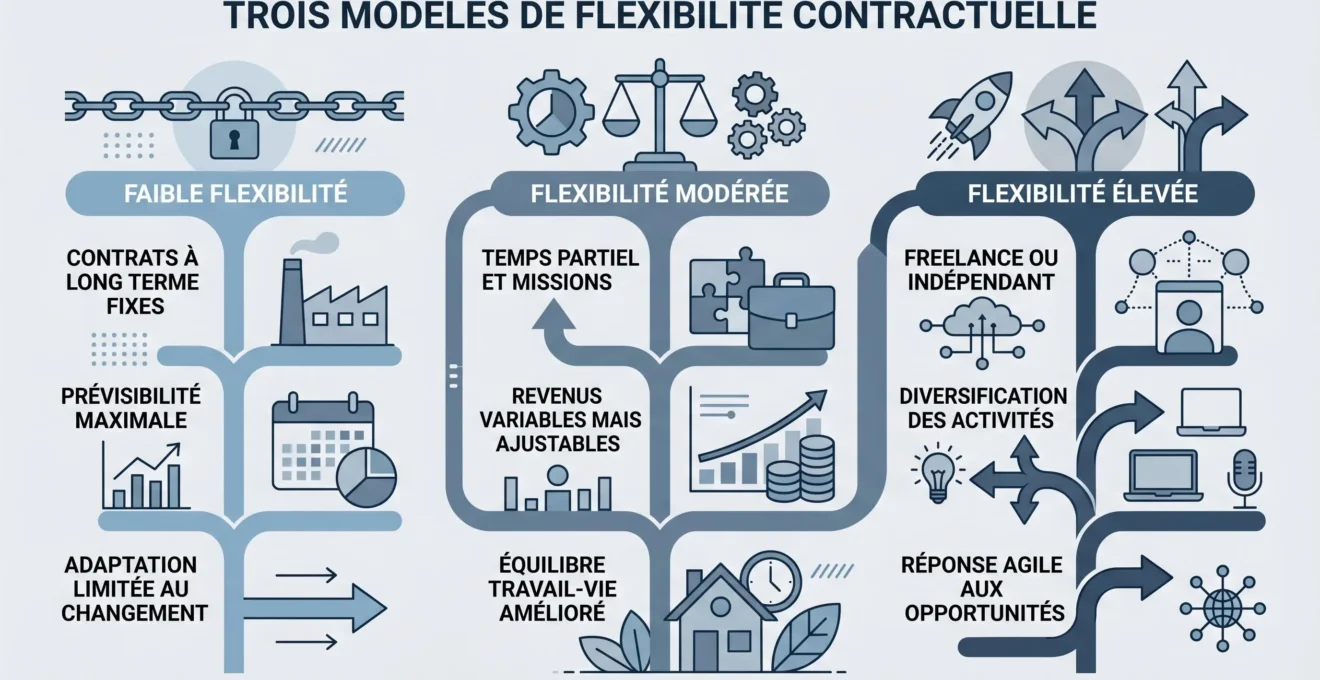 Schéma illustrant les trois types de clauses bénéficiaires d'assurance-vie : révocable, irrévocable et mixte, représentés par des chemins distincts